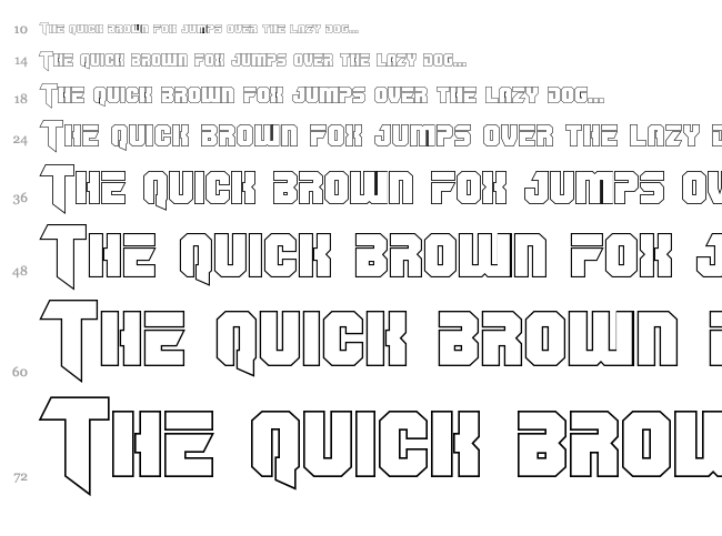 OmegaForce font waterfall