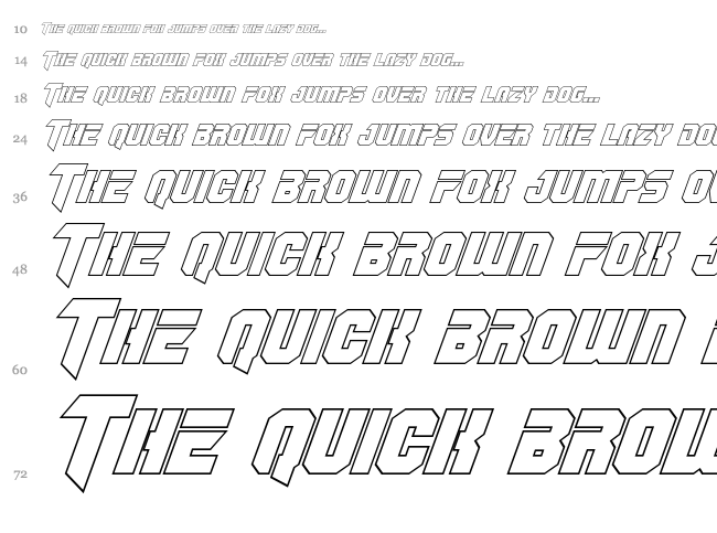 OmegaForce font waterfall