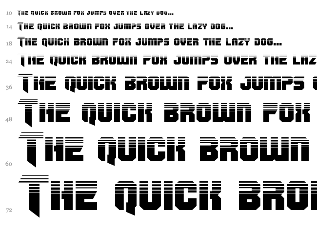 OmegaForce font waterfall