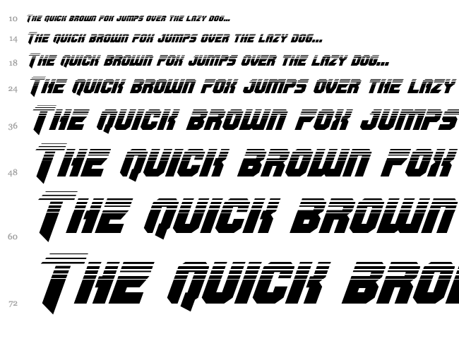 OmegaForce font waterfall