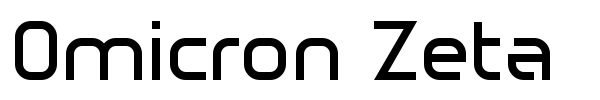 Omicron Zeta font