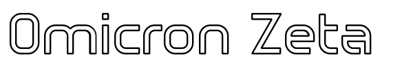 Omicron Zeta font preview