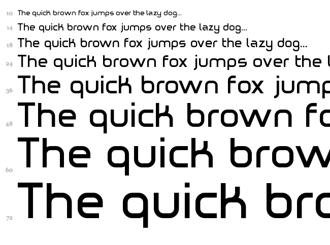 Omicron Zeta font waterfall