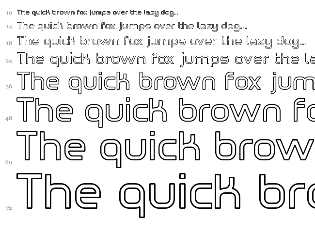 Omicron Zeta font waterfall