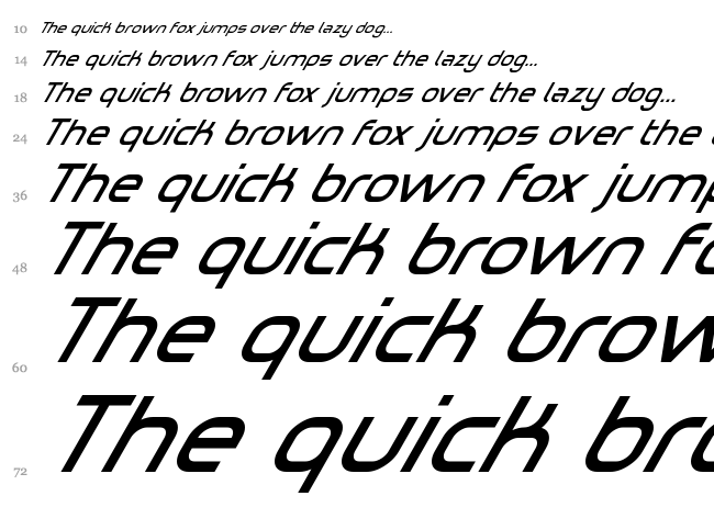 Omicron Zeta font waterfall