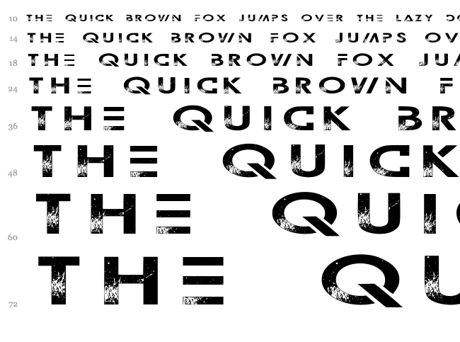 Outerspace Militia font waterfall