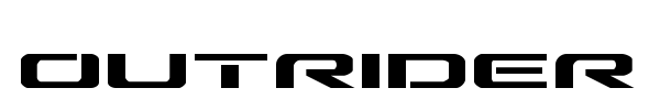 Outrider font preview