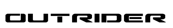Outrider font preview