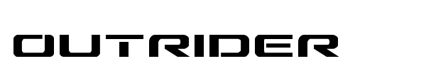 Outrider font preview