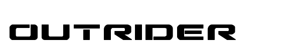 Outrider font preview