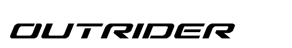 Outrider font preview