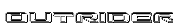 Outrider font preview