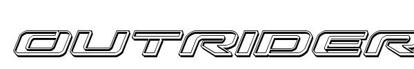 Outrider font preview