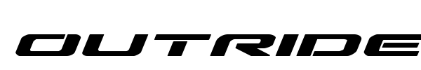 Outrider font preview
