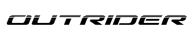 Outrider font preview