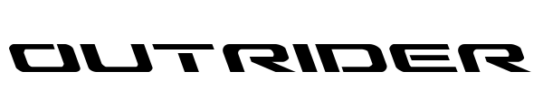 Outrider font preview