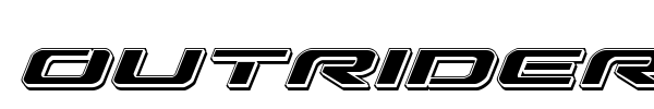 Outrider font preview