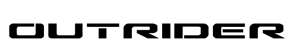 Outrider font preview