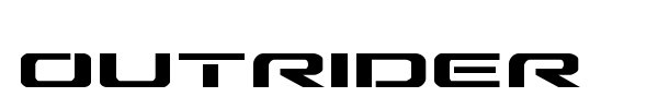 Outrider font preview