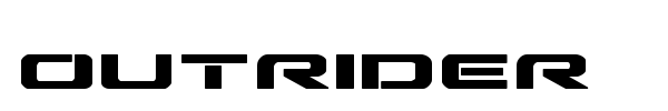 Outrider font preview