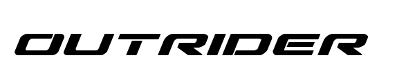Outrider font preview