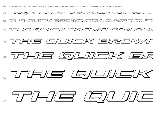 Outrider font waterfall