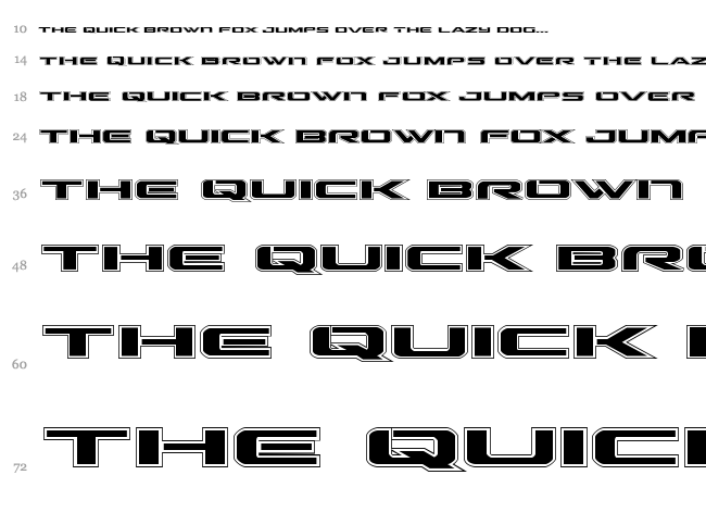 Outrider font waterfall