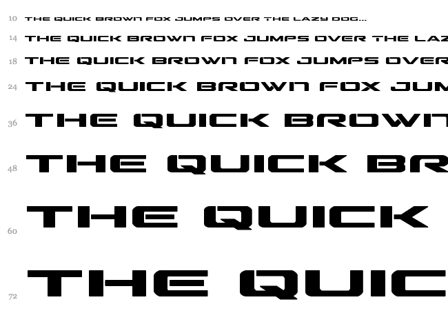 Outrider font waterfall