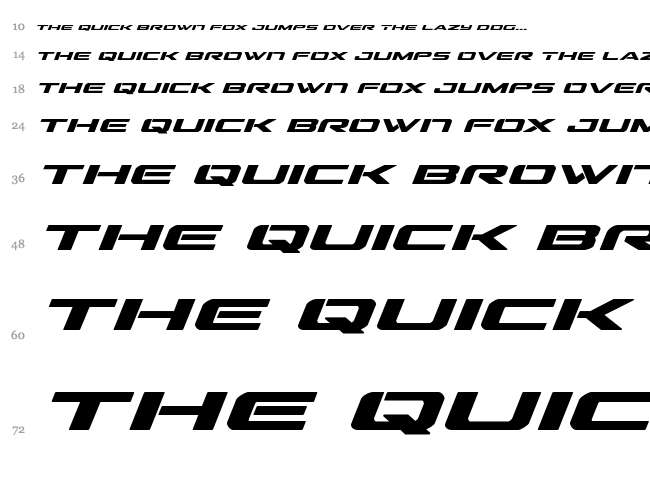 Outrider font waterfall