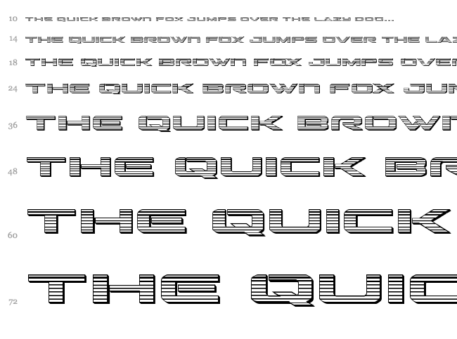 Outrider font waterfall