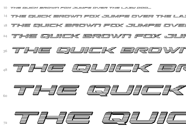 Outrider font waterfall