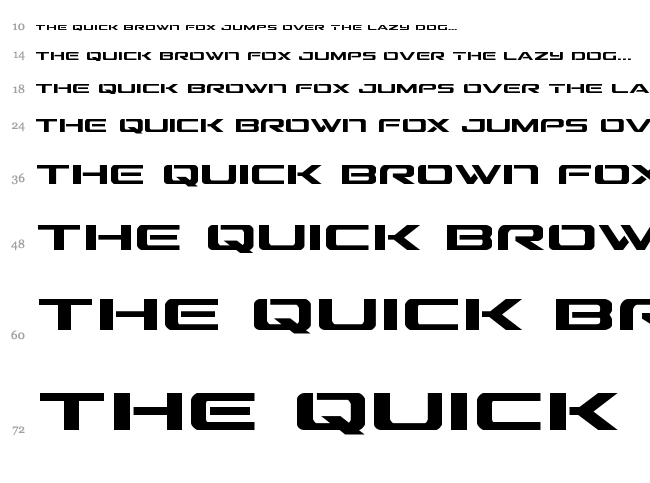 Outrider font waterfall