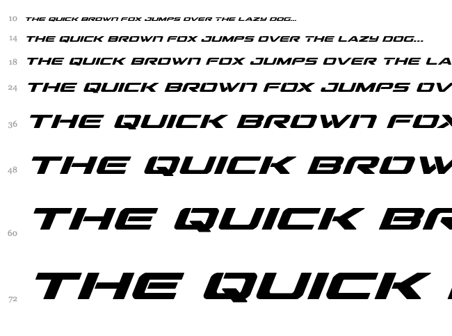 Outrider font waterfall