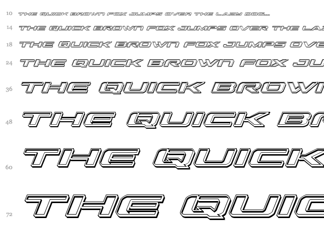 Outrider font waterfall