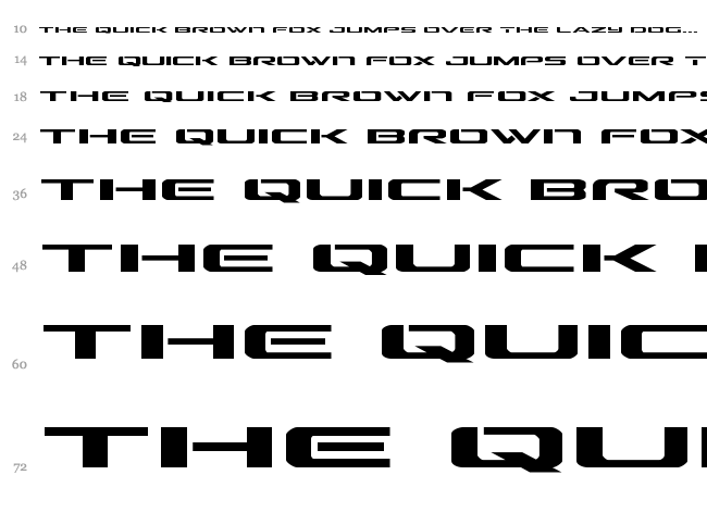 Outrider font waterfall