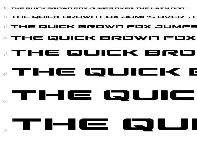 Outrider font waterfall