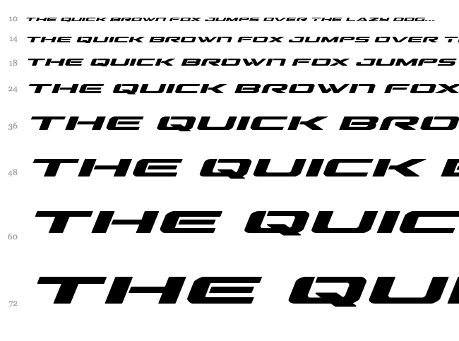 Outrider font waterfall