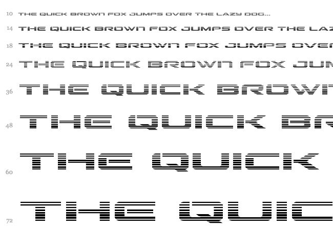 Outrider font waterfall
