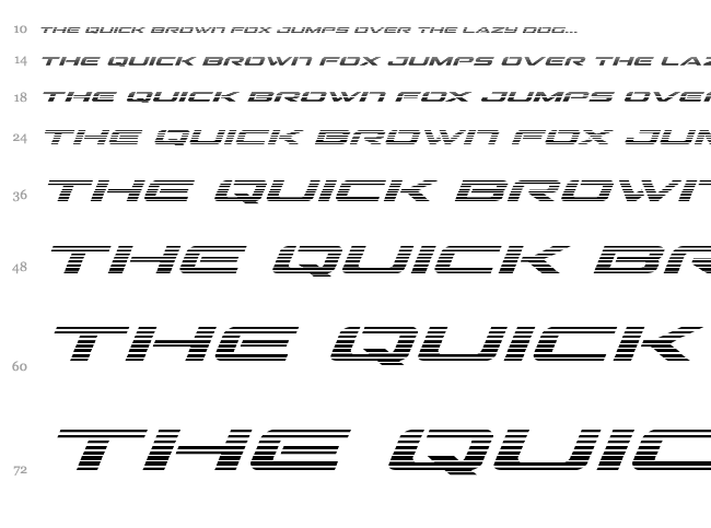 Outrider font waterfall