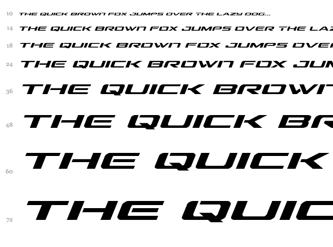 Outrider font waterfall
