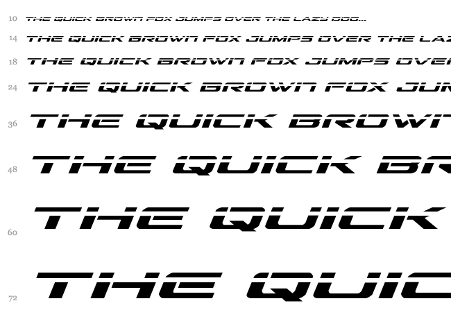 Outrider font waterfall