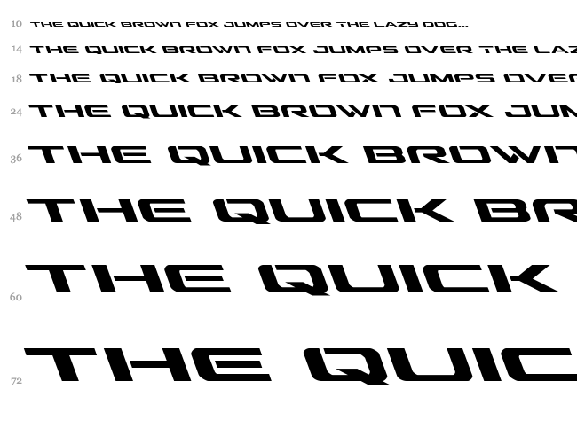 Outrider font waterfall