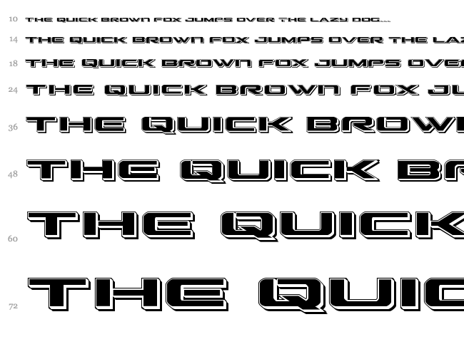 Outrider font waterfall