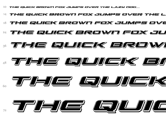Outrider font waterfall