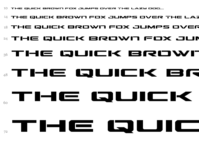 Outrider font waterfall