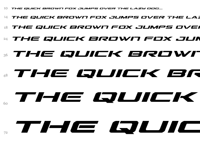 Outrider font waterfall