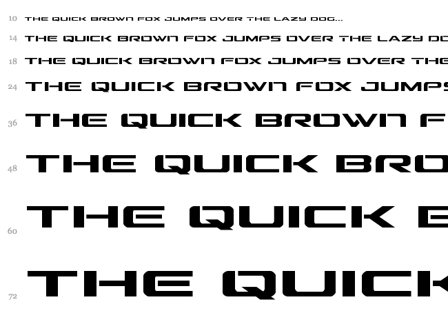 Outrider font waterfall