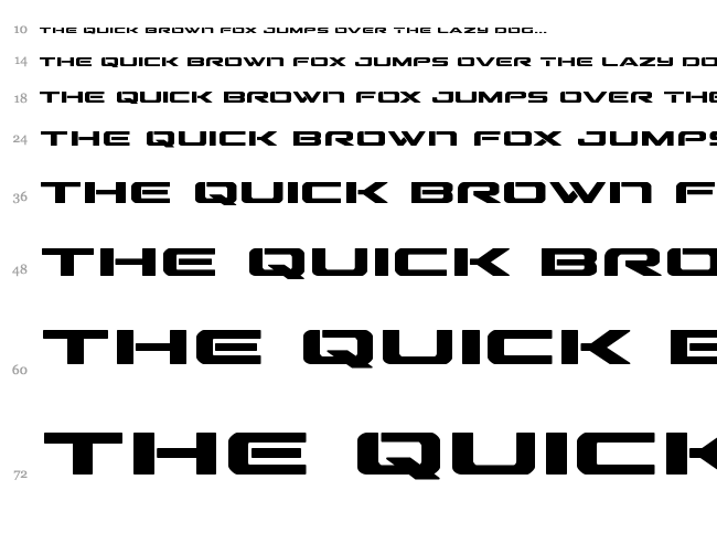 Outrider font waterfall