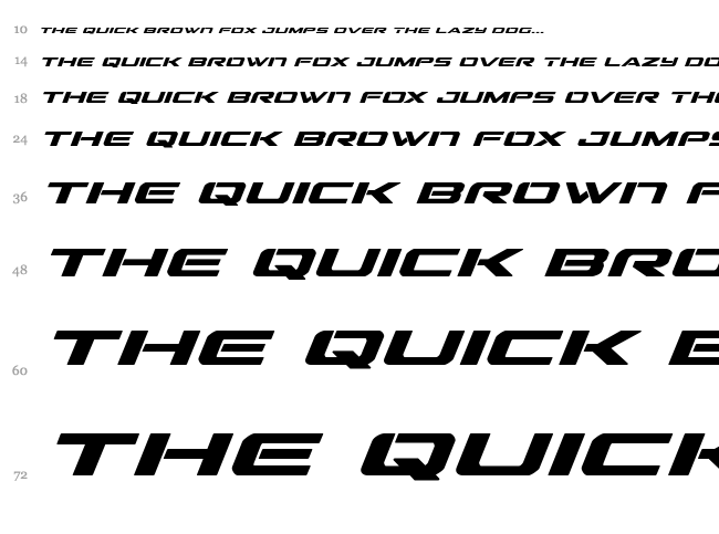 Outrider font waterfall