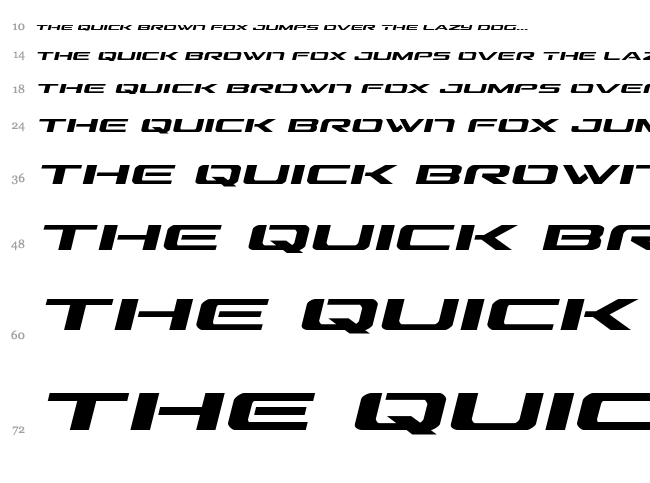 Outrider font waterfall